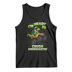 Back To School Boy Dinosaur Tank Top I Am Ready To Crush Kindergarten TS14 Black Print Your Wear