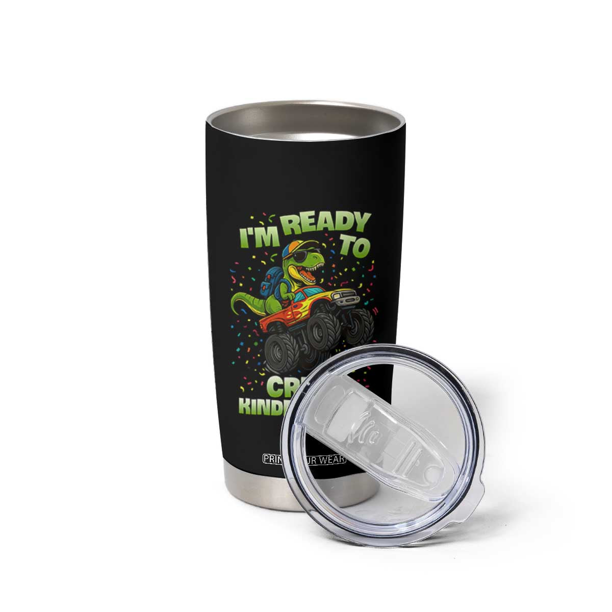 Back To School Boy Dinosaur Tumbler Cup I Am Ready To Crush Kindergarten TS14 Print Your Wear