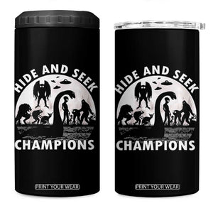 Hide And Seek Champions 4 in 1 Can Cooler Tumbler Funny Cryptid Cryptozoology TS14 One Size: 16 oz Black Print Your Wear