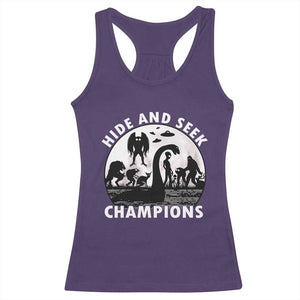 Hide And Seek Champions Racerback Tank Top Funny Cryptid Cryptozoology TS14 Purple Print Your Wear