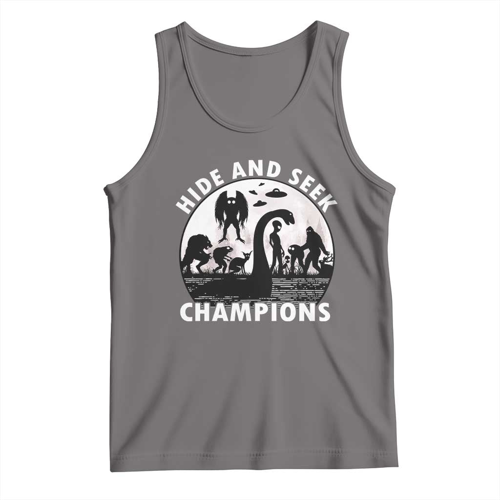 Hide And Seek Champions Tank Top Funny Cryptid Cryptozoology TS14 Deep Heather Print Your Wear