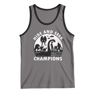 Hide And Seek Champions Tank Top Funny Cryptid Cryptozoology TS14 Deep Heather Black Print Your Wear