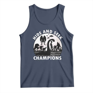 Hide And Seek Champions Tank Top Funny Cryptid Cryptozoology TS14 Navy Print Your Wear