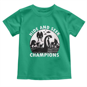 Hide And Seek Champions Toddler T Shirt Funny Cryptid Cryptozoology TS14 Irish Green Print Your Wear
