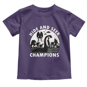 Hide And Seek Champions Toddler T Shirt Funny Cryptid Cryptozoology TS14 Purple Print Your Wear