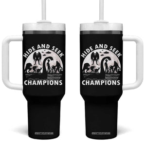 Hide And Seek Champions Tumbler With Handle Funny Cryptid Cryptozoology TS14 One Size: 40 oz Black Print Your Wear