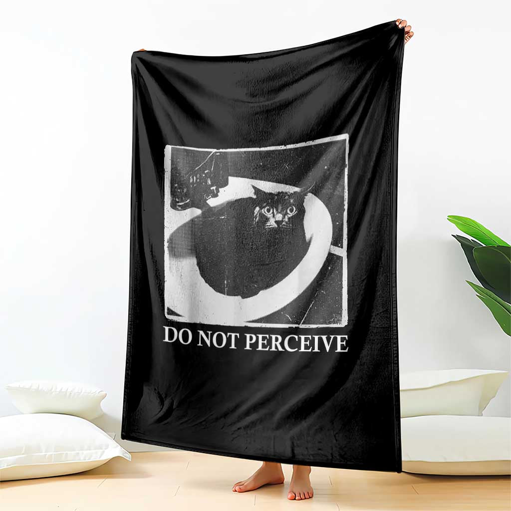Do Not Perceive Me Funny Meme Cat Lover Throw Blanket Funny Cat Sarcstic Meme