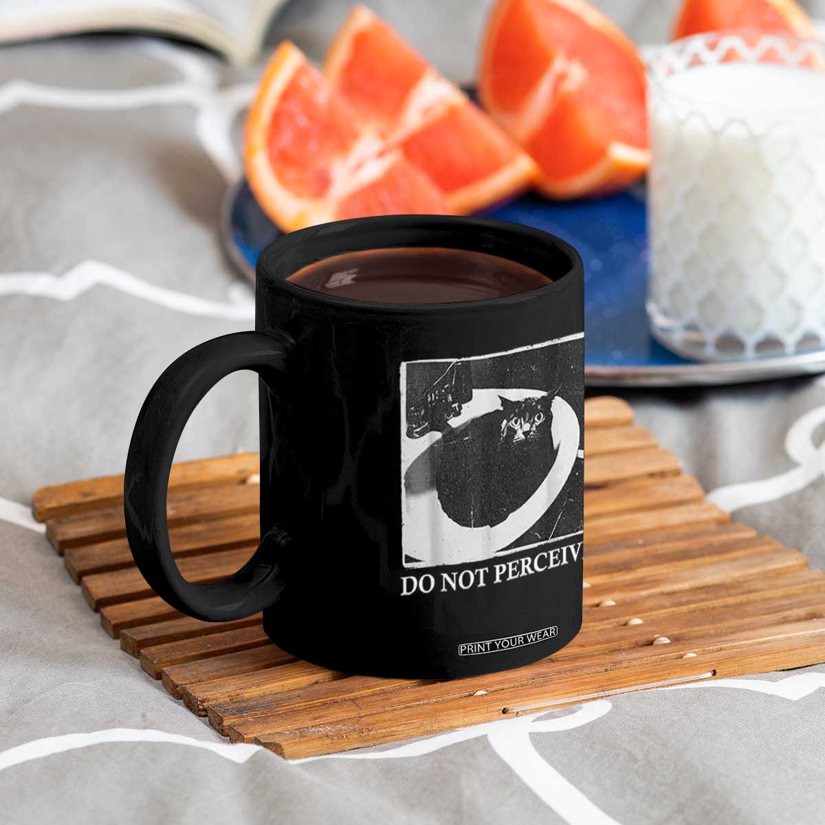 Do Not Perceive Me Funny Meme Cat Lover Coffee Mug Funny Cat Sarcstic Meme