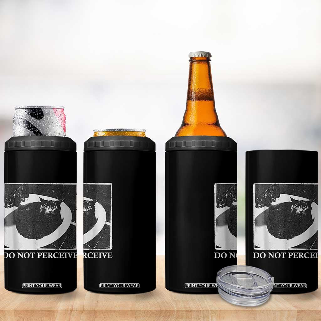 Do Not Perceive Me Funny Meme Cat Lover 4 in 1 Can Cooler Tumbler Funny Cat Sarcstic Meme
