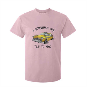I Survived My Trip to NYC T Shirt For Kid Funny New York City Yellow Taxi Meme Gift