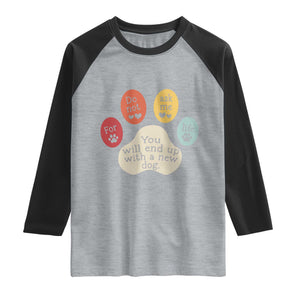 Do Not Ask Me For Life Advice Raglan Shirt Funny Sarcastic Dog Lover Gift