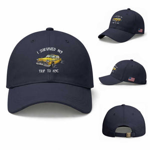 I Survived My Trip to NYC Baseball Cap Funny New York City Yellow Taxi Meme