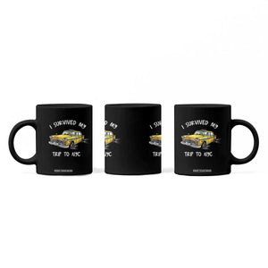 I Survived My Trip to NYC Coffee Mug Funny New York City Yellow Taxi Meme