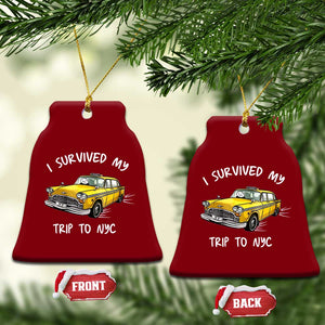 I Survived My Trip to NYC Ceramic Ornament Funny New York City Yellow Taxi Meme
