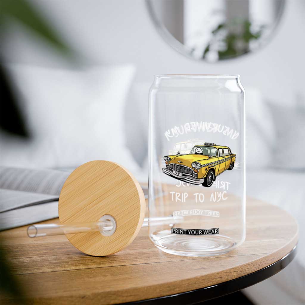 I Survived My Trip to NYC Glass Can Funny New York City Yellow Taxi Meme