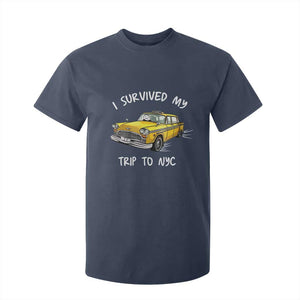 I Survived My Trip to NYC T Shirt For Kid Funny New York City Yellow Taxi Meme