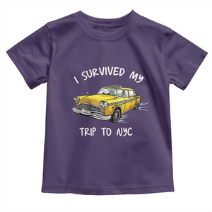 I Survived My Trip to NYC Toddler T Shirt Funny New York City Yellow Taxi Meme