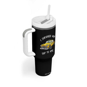 I Survived My Trip to NYC Tumbler With Handle Funny New York City Yellow Taxi Meme