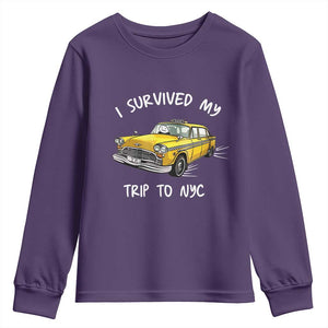 I Survived My Trip to NYC Youth Sweatshirt Funny New York City Yellow Taxi Meme
