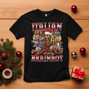 Italian Brainrot Christmas Meme T Shirt Funny Brain Rot Gen Z Meme TS14 Black Print Your Wear