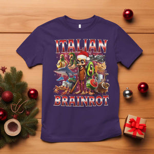 Italian Brainrot Christmas Meme T Shirt Funny Brain Rot Gen Z Meme TS14 Purple Print Your Wear