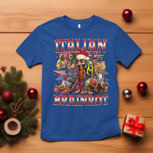 Italian Brainrot Christmas Meme T Shirt Funny Brain Rot Gen Z Meme TS14 Royal Blue Print Your Wear
