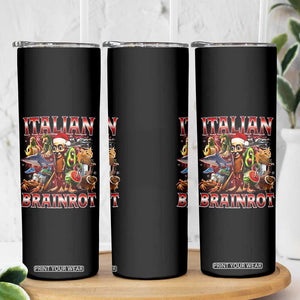 Italian Brainrot Christmas Meme Skinny Tumbler Funny Brain Rot Gen Z Meme TS14 Print Your Wear