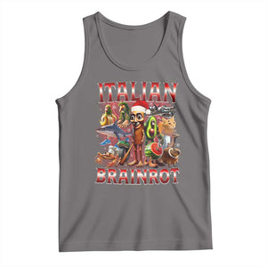 Italian Brainrot Christmas Meme Tank Top Funny Brain Rot Gen Z Meme TS14 Deep Heather Print Your Wear
