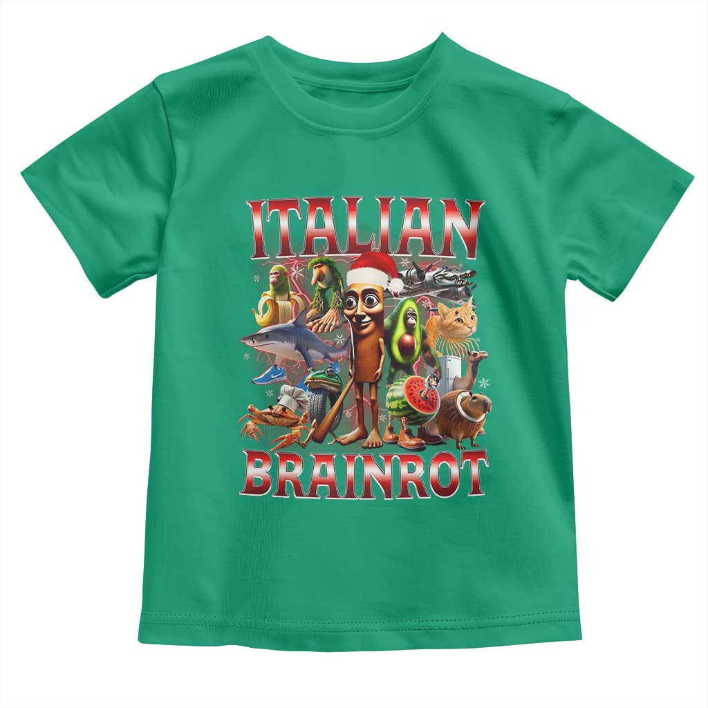 Italian Brainrot Christmas Meme Toddler T Shirt Funny Brain Rot Gen Z Meme TS14 Irish Green Print Your Wear
