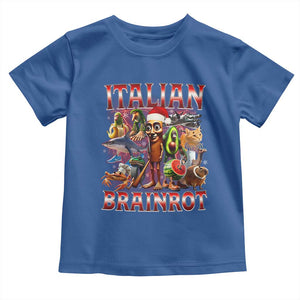 Italian Brainrot Christmas Meme Toddler T Shirt Funny Brain Rot Gen Z Meme TS14 Royal Blue Print Your Wear