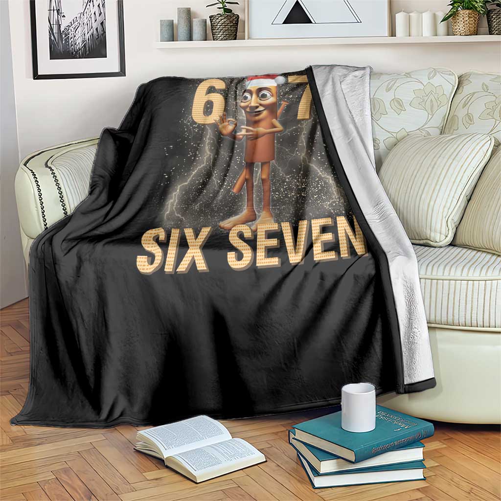 67 Six Seven Italian Brainrot Meme Throw Blanket Funny Tung Tung Tung Sahur Christmas TS14 Print Your Wear
