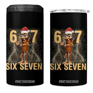 67 Six Seven Italian Brainrot Meme 4 in 1 Can Cooler Tumbler Funny Tung Tung Tung Sahur Christmas TS14 One Size: 16 oz Black Print Your Wear