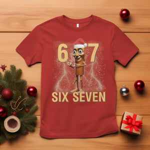 67 Six Seven Italian Brainrot Meme T Shirt Funny Tung Tung Tung Sahur Christmas TS14 Red Print Your Wear