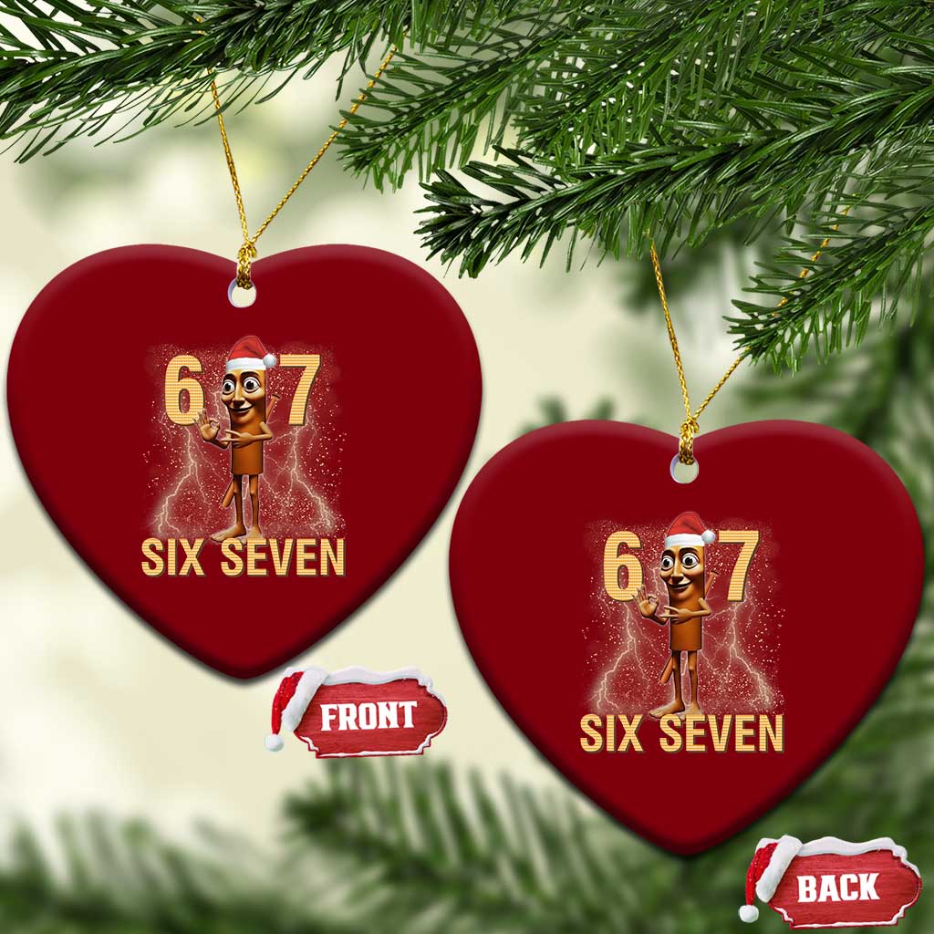 67 Six Seven Italian Brainrot Meme Ceramic Ornament Funny Tung Tung Tung Sahur Xmas TS14 Print Your Wear