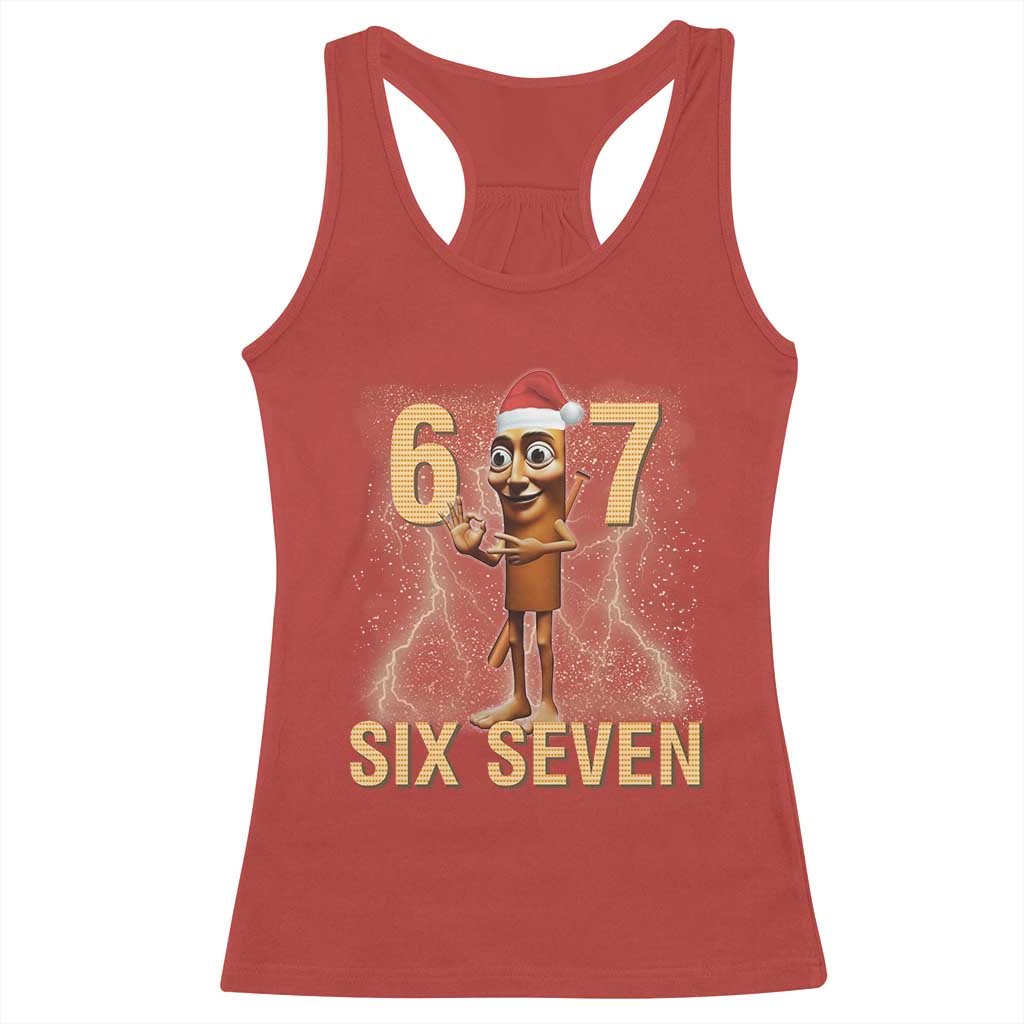 67 Six Seven Italian Brainrot Meme Racerback Tank Top Funny Tung Tung Tung Sahur Christmas TS14 Red Print Your Wear