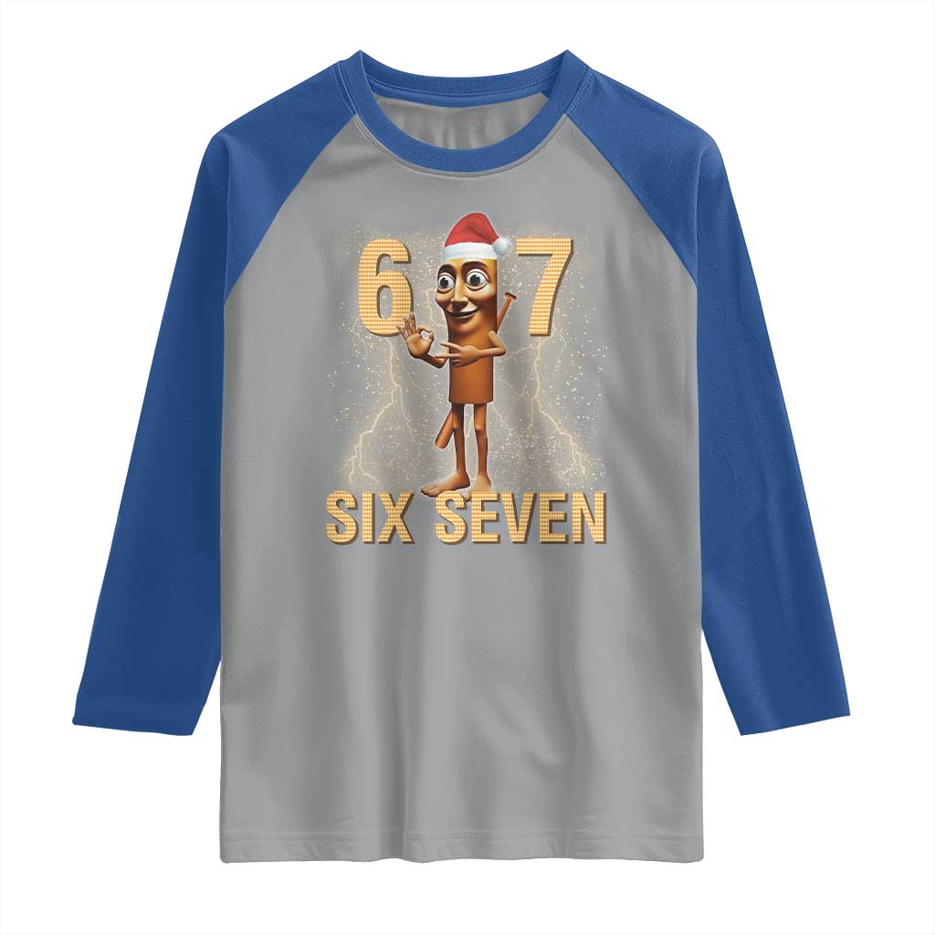 67 Six Seven Italian Brainrot Meme Raglan Shirt Funny Tung Tung Tung Sahur Christmas TS14 Sport Gray Royal Print Your Wear
