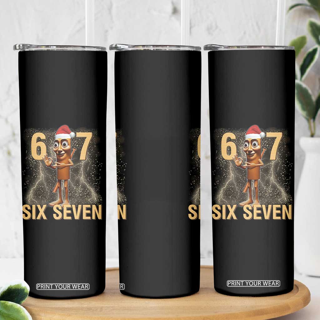 67 Six Seven Italian Brainrot Meme Skinny Tumbler Funny Tung Tung Tung Sahur Christmas TS14 Print Your Wear