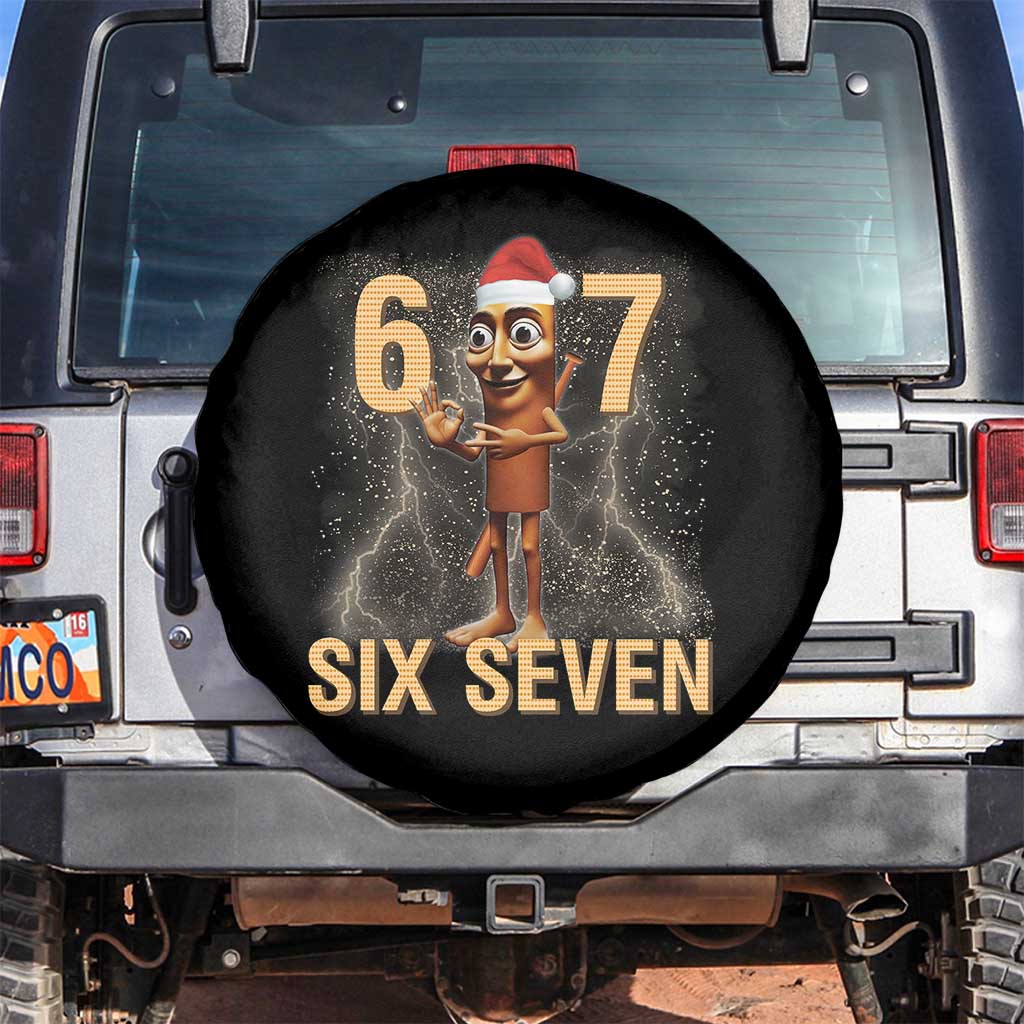 67 Six Seven Italian Brainrot Meme Spare Tire Cover Funny Tung Tung Tung Sahur Christmas TS14 No hole Black Print Your Wear