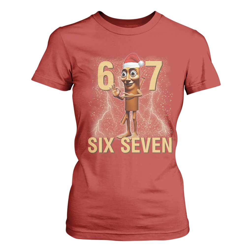 67 Six Seven Italian Brainrot Meme T Shirt For Women Funny Tung Tung Tung Sahur Christmas TS14 Red Print Your Wear