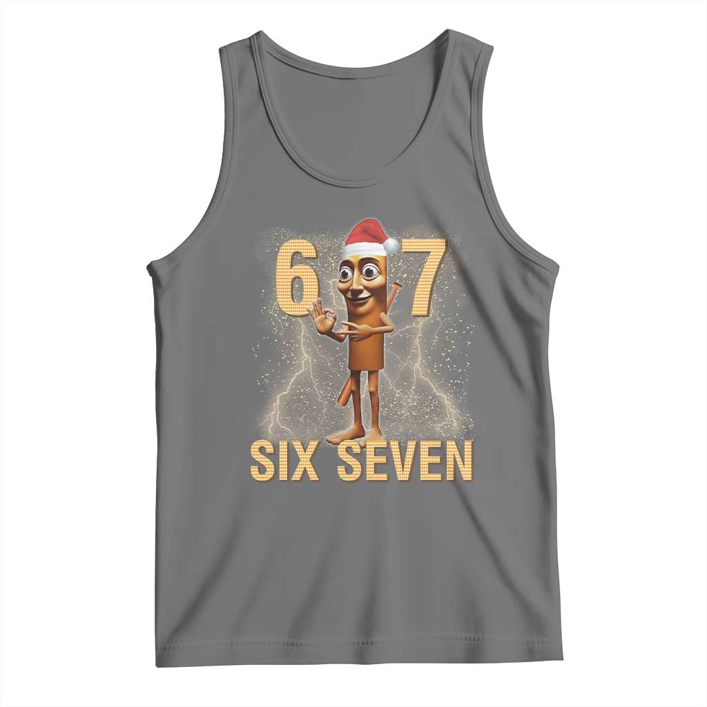 67 Six Seven Italian Brainrot Meme Tank Top Funny Tung Tung Tung Sahur Christmas TS14 Black Heather Print Your Wear