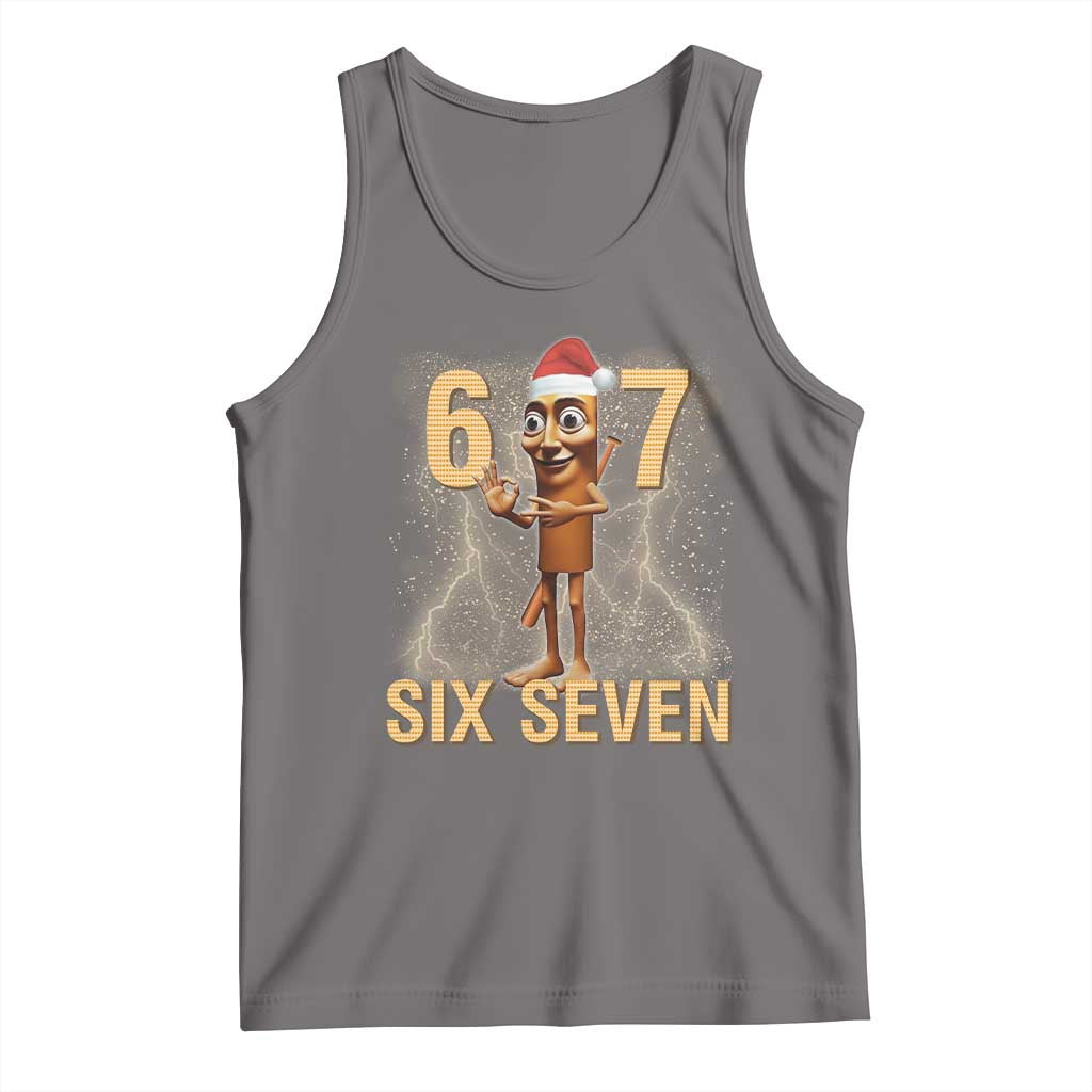 67 Six Seven Italian Brainrot Meme Tank Top Funny Tung Tung Tung Sahur Christmas TS14 Deep Heather Print Your Wear