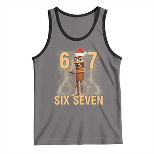 67 Six Seven Italian Brainrot Meme Tank Top Funny Tung Tung Tung Sahur Christmas TS14 Deep Heather Black Print Your Wear