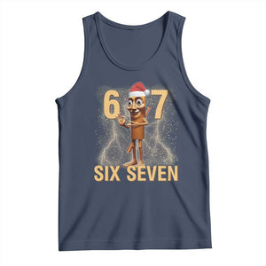67 Six Seven Italian Brainrot Meme Tank Top Funny Tung Tung Tung Sahur Christmas TS14 Navy Print Your Wear