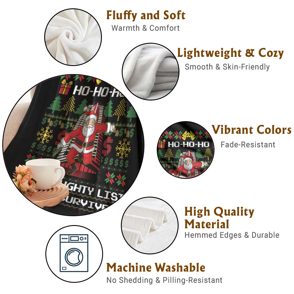 Nakatomi Plaza Christmas Throw Blanket Funny Santa Gun Cosplay Xmas TS14 Print Your Wear