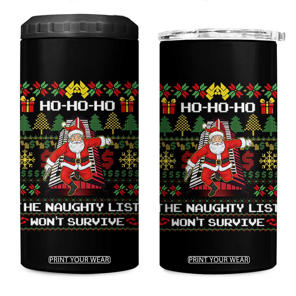 Nakatomi Plaza Christmas 4 in 1 Can Cooler Tumbler Funny Santa Gun Cosplay Xmas TS14 One Size: 16 oz Black Print Your Wear