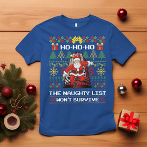 Nakatomi Plaza Christmas T Shirt Funny Santa Gun Cosplay Xmas TS14 Royal Blue Print Your Wear