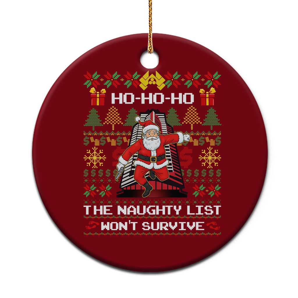 Nakatomi Plaza Christmas Ceramic Ornament Funny Santa Gun Cosplay Xmas TS14 1pc Red Print Your Wear