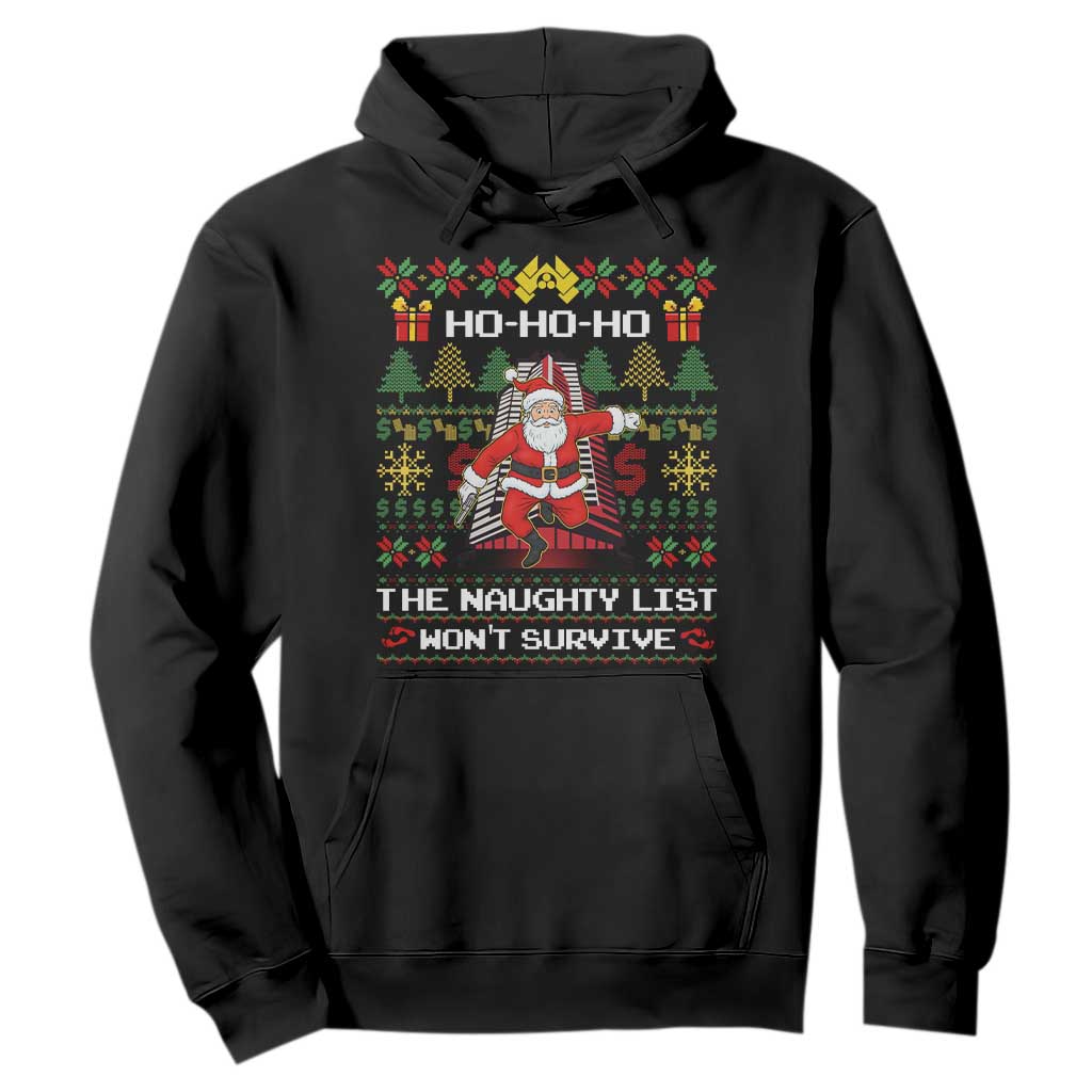 Nakatomi Plaza Christmas Hoodie Funny Santa Gun Cosplay Xmas - Print Your Wear