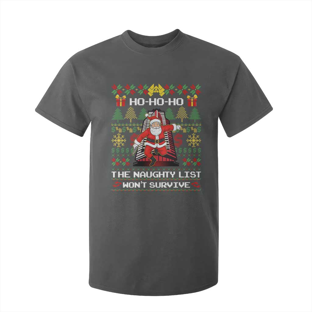 Nakatomi Plaza Christmas T Shirt For Kid Funny Santa Gun Cosplay Xmas TS14 Dark Heather Print Your Wear