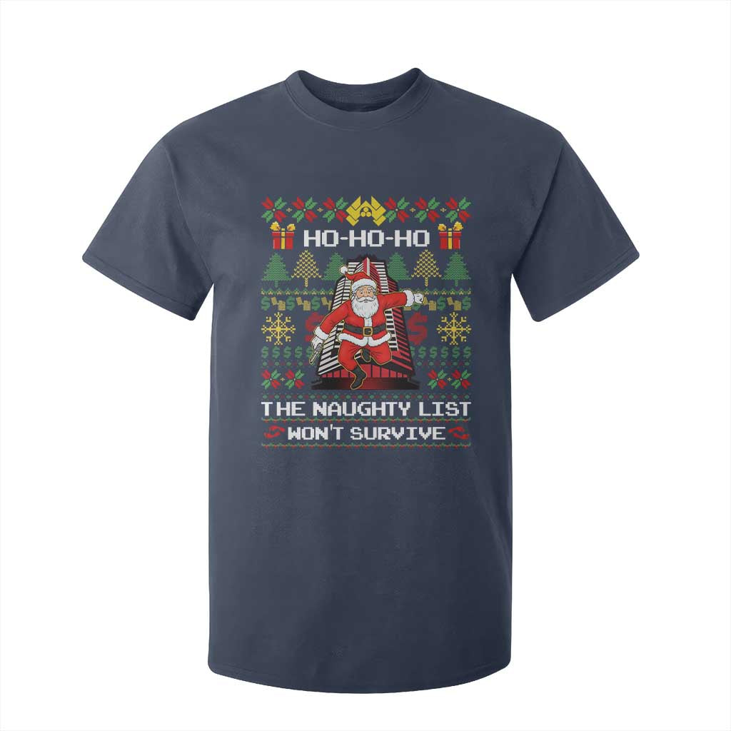 Nakatomi Plaza Christmas T Shirt For Kid Funny Santa Gun Cosplay Xmas TS14 Navy Print Your Wear